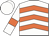 White, orange chevrons and armlets