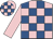 Pink and royal blue check, pink sleeves