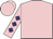 Pink, purple diamonds on sleeves