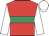 Red, emerald green hoop, white sleeves and cap