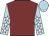 Maroon, light blue sleeves, white stars, light blue cap
