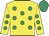 Yellow, emerald green spots, emerald green cap