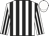 White body, black striped, white arms, black striped, white cap