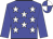 Blue, white stars, blue sleeves, quartered cap