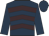 Dark blue, brown chevrons, dark blue sleeves and cap