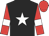 Black, white star, red sleeves, white armband, red cap