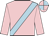 Pink, light blue sash, quartered cap