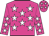 Dayglo pink, white stars