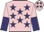Pink, purple stars, halved sleeves and stars on cap