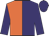 Orange and purple (halved), purple sleeves and cap