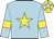 Light blue, yellow star and armlets, yellow cap, light blue star