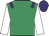 emerald green, purple epaulets, white sleeves, purple cap