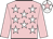 Pink, white stars, pink sleeves, white cap, pink star