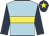 Light blue, yellow hoop, dark blue sleeves, dark blue cap, yellow star