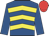Royal blue & yellow chevrons, royal blue sleeves, red cap