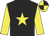 Black, yellow star & sleeves, quartered cap