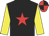 Black, red star, yellow sleeves, black & red quartered cap