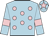 Light blue, pink spots, armlets and star on cap