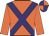 Orange, purple cross sashes, quartered cap