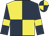 Yellow and dark blue (quartered), dark blue sleeves, yellow armlets, quartered cap