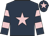 Dark blue, pink star, hooped sleeves and star on cap