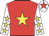 Red, yellow star, white sleeves, yellow stars, white cap, red star