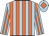 Light blue and orange stripes, light blue cap, orange diamond