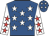 Royal blue, white stars, white sleeves, red stars