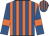 Royal blue and orange stripes, royal blue sleeves, orange armlets