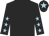 black, light blue stars on sleeves, light blue star on cap