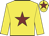 yellow, maroon star, maroon star on cap