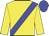 yellow, blue sash and cap