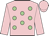 Pink, light green spots, pink sleeves and cap
