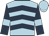 Light blue, dark blue chevrons, dark blue sleeves, light blue armlets, light blue cap
