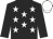Black body, white stars, black arms, white cap