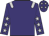 Purple, silver epaulettes, purple sleeves, silver stars, purple cap, silver stars