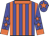 Blue and orange stripes, blue sleeves, orange stars, collar and cuffs, blue cap, orange star