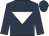 Dark blue, white inverted triangle
