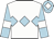 White body, light blue triple diamonds, light blue arms, white armlets, light blue cap, white diamond