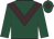 Dark green, brown chevron, dark green cap, brown diamond