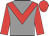 Grey body, red chevron, red arms, red cap