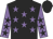 Black, mauve stars, mauve sleeves, black stars and cap