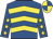 Royal blue & yellow chevrons, yellow stars on sleeves, quartered cap