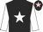 Black, white star & sleeves, black cap, pink star