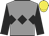 Grey, black triple diamond and sleeves, yellow cap