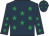 Dark blue, emerald green stars