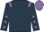 Dark blue, mauve epaulets, dark blue sleeves, mauve stars and cap