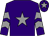 Purple, grey star, grey chevrons on sleeves, grey star on cap