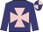 Navy, pink maltese cross, quartered cap