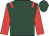 Dark green, red epaulets and sleeves